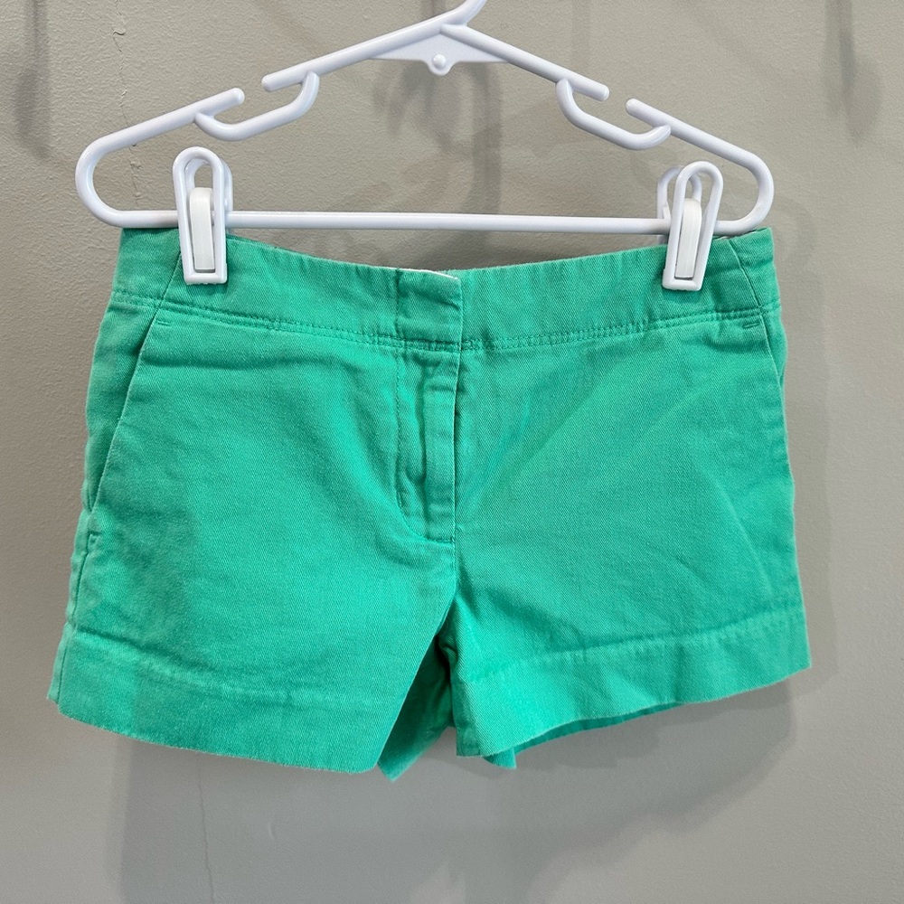 Crewcuts Girls Bright Green Cotton Shorts